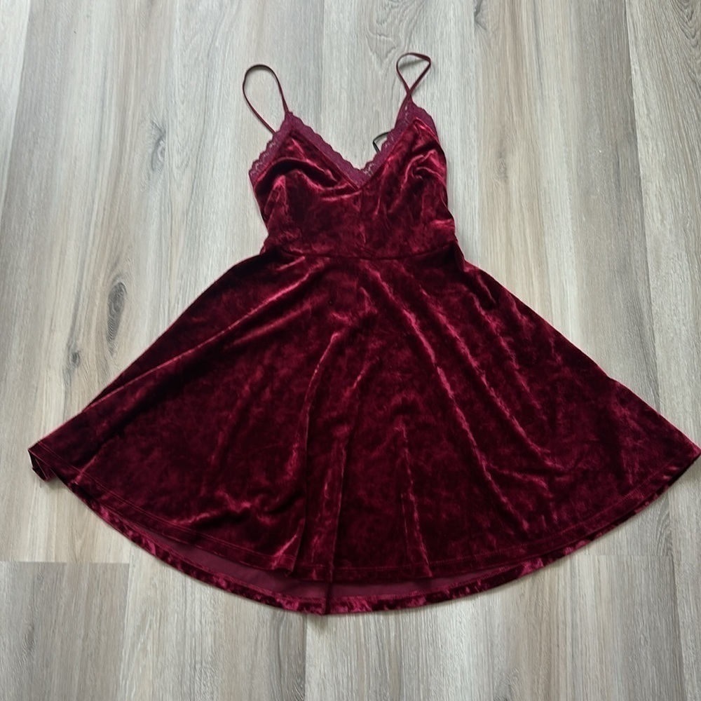 Red Velvet Mini Dress Size Small